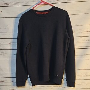 Guide London Mens Navy‎ Blue Long Sleeve Textured Crew Neck Pullover Sweater ,S